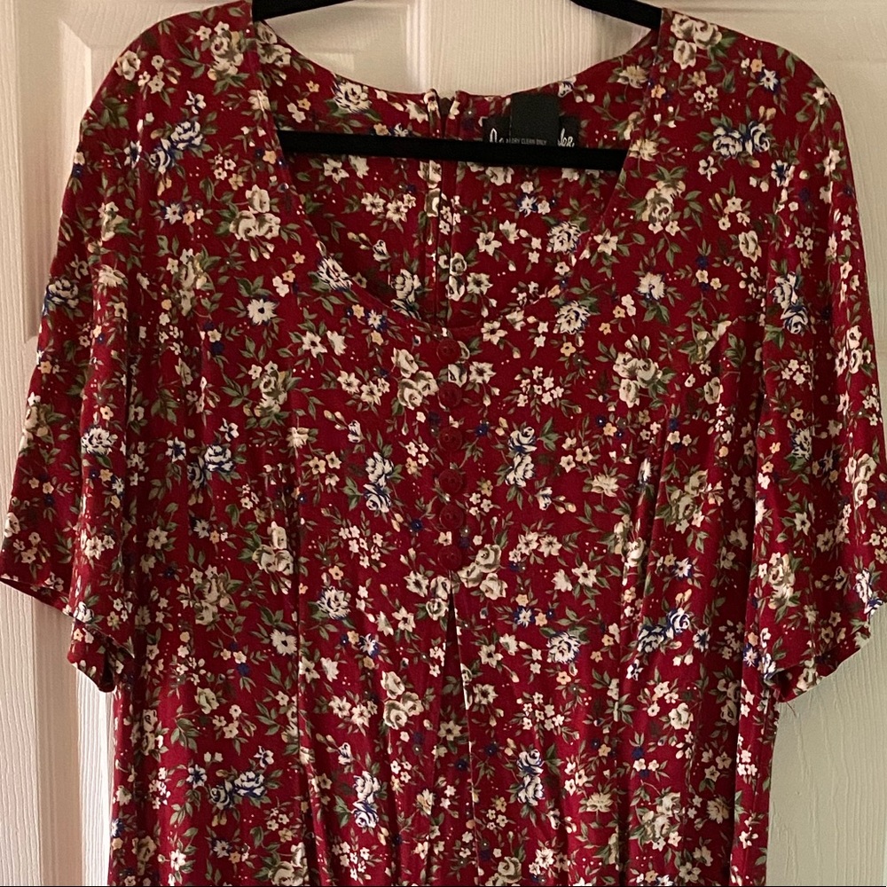VINTAGE 90s FLORAL FALL DRESS